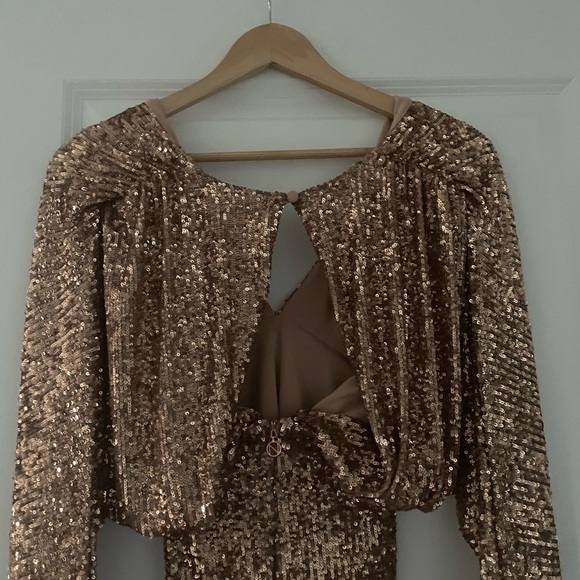 Nookie Veda Sequin Mini Dress Caramel - Picture 14 of 16